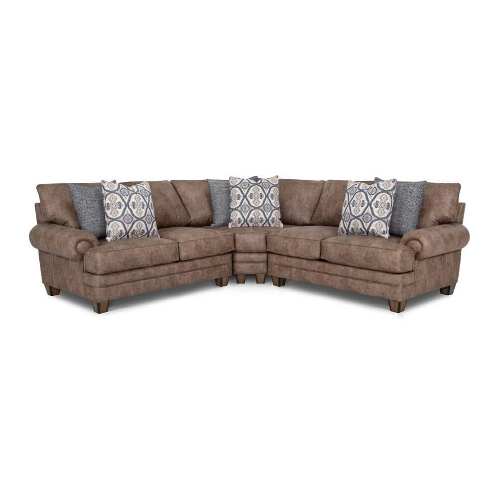 Franklin Corporation Sicily 3 Piece Sectional - Chief Hazelnut | Electronic Express