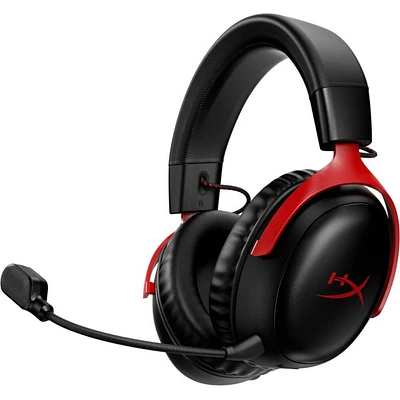 HyperX Cloud III Wireless Gaming Headset - Black/Red | Electronic Express