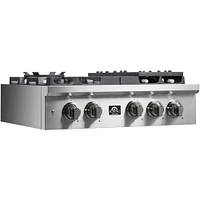 Forno 30 inch Stainless Steel 5 Burner Gas Cooktop | Electronic Express