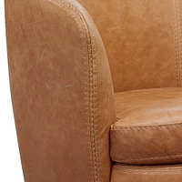 Parker House Barolo Saddle Swivel Club Chair - Vintage Saddle | Electronic Express