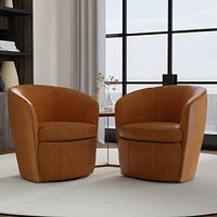 Parker House Barolo Saddle Swivel Club Chair - Vintage Saddle | Electronic Express