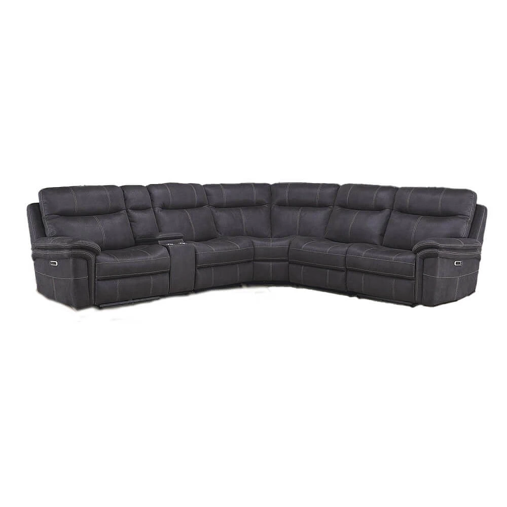 Parker House Mason 6 Piece Sectional - Charcoal | Electronic Express