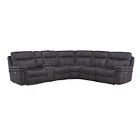 Parker House Mason 6 Piece Sectional - Charcoal | Electronic Express