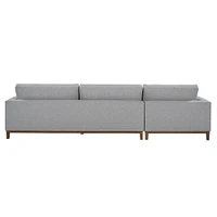 Classic Home Everett Gray Sectional w/LAF Chaise | Electronic Express