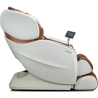 Cozzia Qi SE Massage Chair - Cappuccino & Pearl White | Electronic Express