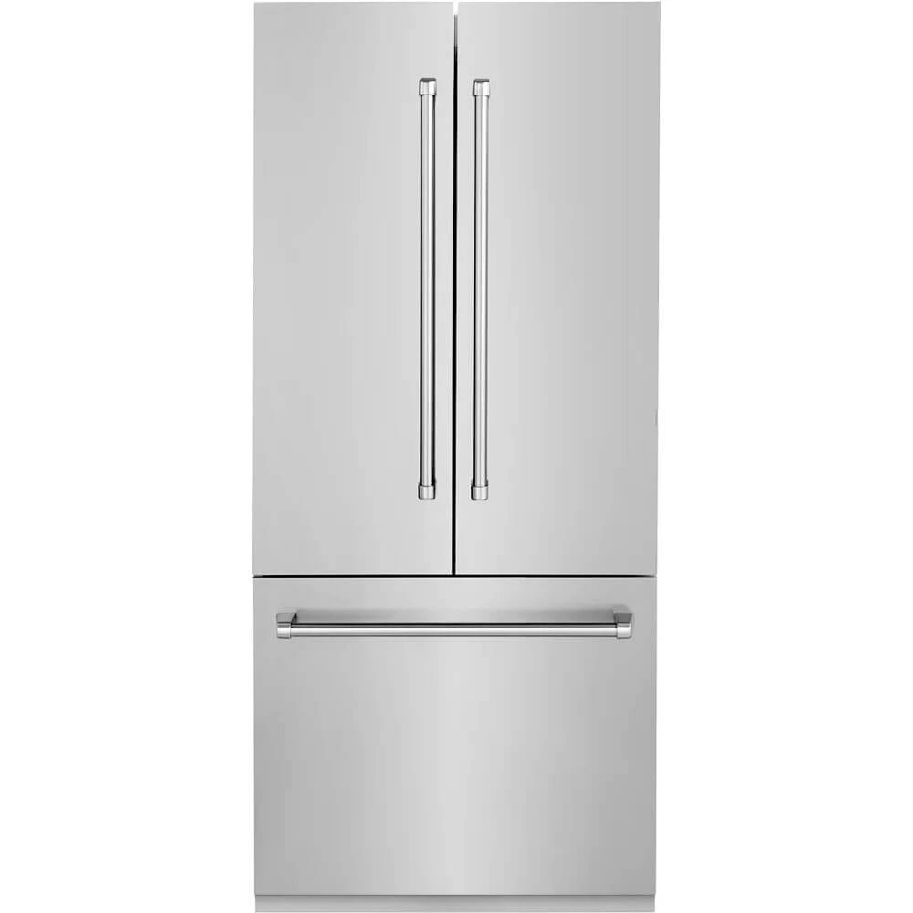 ZLINE 19.6 Cu. Ft. Stainless Steel Counter-Depth 3 Door French Door Refrigerator | Electronic Express