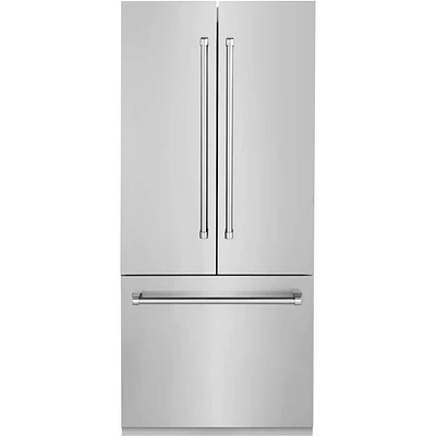 ZLINE 19.6 Cu. Ft. Stainless Steel Counter-Depth 3 Door French Door Refrigerator | Electronic Express