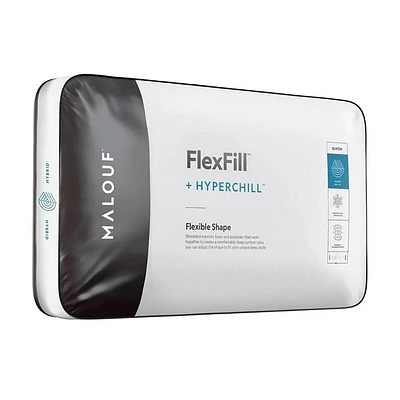 Malouf FlexFill plus Hyperchill Pillow - Queen | Electronic Express