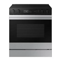 Samsung 6.3 cu. ft. Bespoke Stainless Steel Smart Slide-in Electric Range | Electronic Express