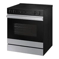 Samsung 6.3 cu. ft. Bespoke Stainless Steel Smart Slide-in Electric Range | Electronic Express