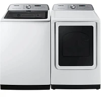 Samsung 5.2 Cu. Ft. White High-Efficiency Smart Top Load Washer | Electronic Express