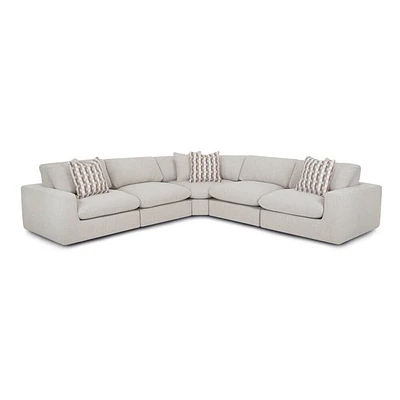Franklin Corporation Marcella 5 Piece Sectional - Meade Linen | Electronic Express