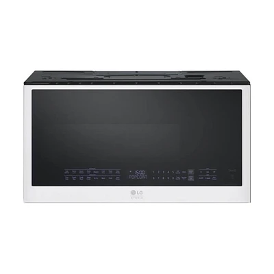 LG Studio 1.7 Cu. Ft. Essence White Over-the-Range Convection Microwave Oven | Electronic Express