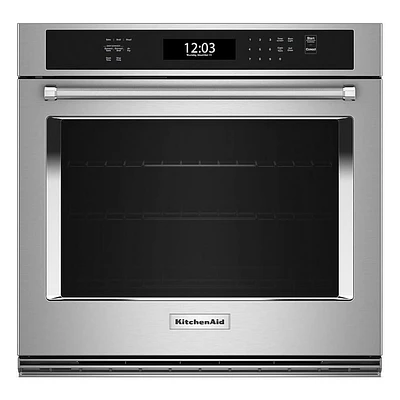 KitchenAid 30 inch Stainless Steel Single Electric Wall Oven | Electronic Express