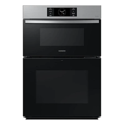 Samsung 30 inch Bespoke Stainless Built-In Electric Convection Combination Wall Oven with Microwave | Electronic Express