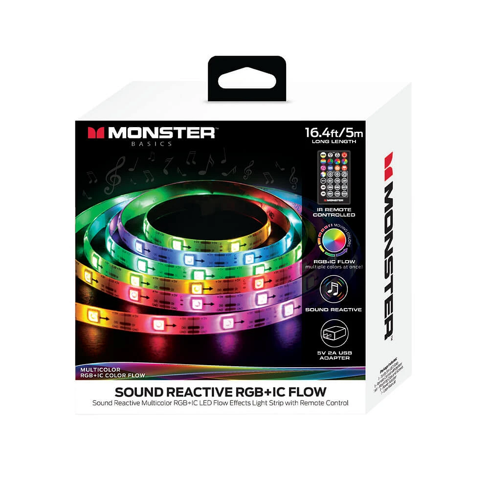 Monster Ft. Multi-Color Flow LED Light Strip | Electronic Express