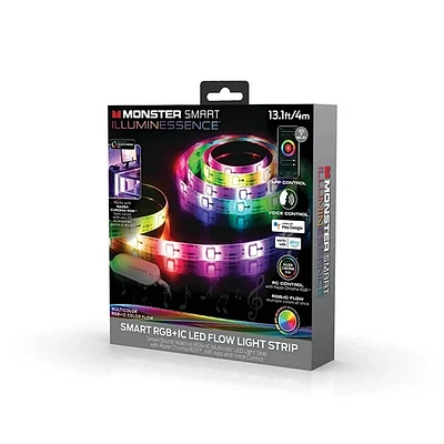 Monster 13.1ft Sound Reactive Smart Multi-Color Color Flow LED Light Strip | Electronic Express