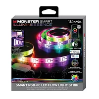 Monster 13.1ft Sound Reactive Smart Multi-Color Color Flow LED Light Strip | Electronic Express