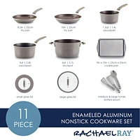 Rachael Ray 11-Piece Nonstick Cookware Set