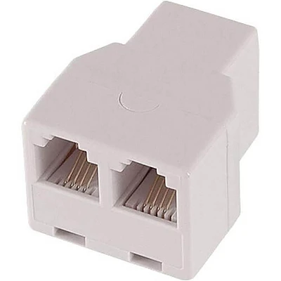Jasco 76570 White Duplex In Line Phone Adapter - OPEN BOX | Electronic Express