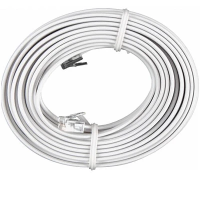 Jasco 76119-OBX 25 Ft. White Phone Cord | Electronic Express