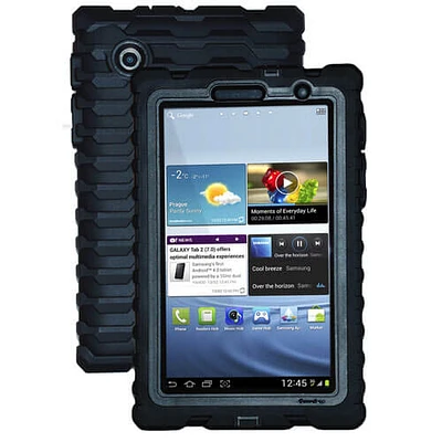 Hard Candy SD7-SAMTAB-BLK-BLK Shock Drop Case for 7 in. Galaxy Tab 2 SD7SAMTABBLK | Electronic Express