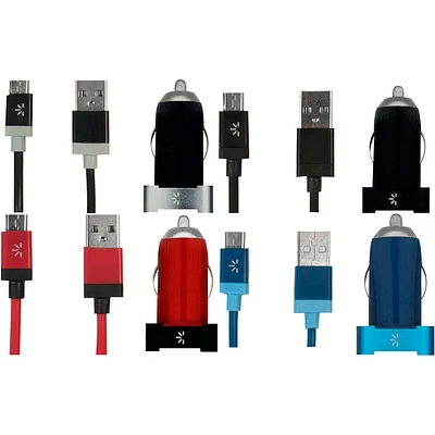 Case Logic CL2.1MC101-C Micro Dual USB Car Charger - Assorted Colors CL21MC101C | Electronic Express