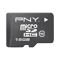 PNY P-SDU16G10-GE 16GB Micro SDHC Card Class 10 - OPEN BOX PSDU16G10GE | Electronic Express