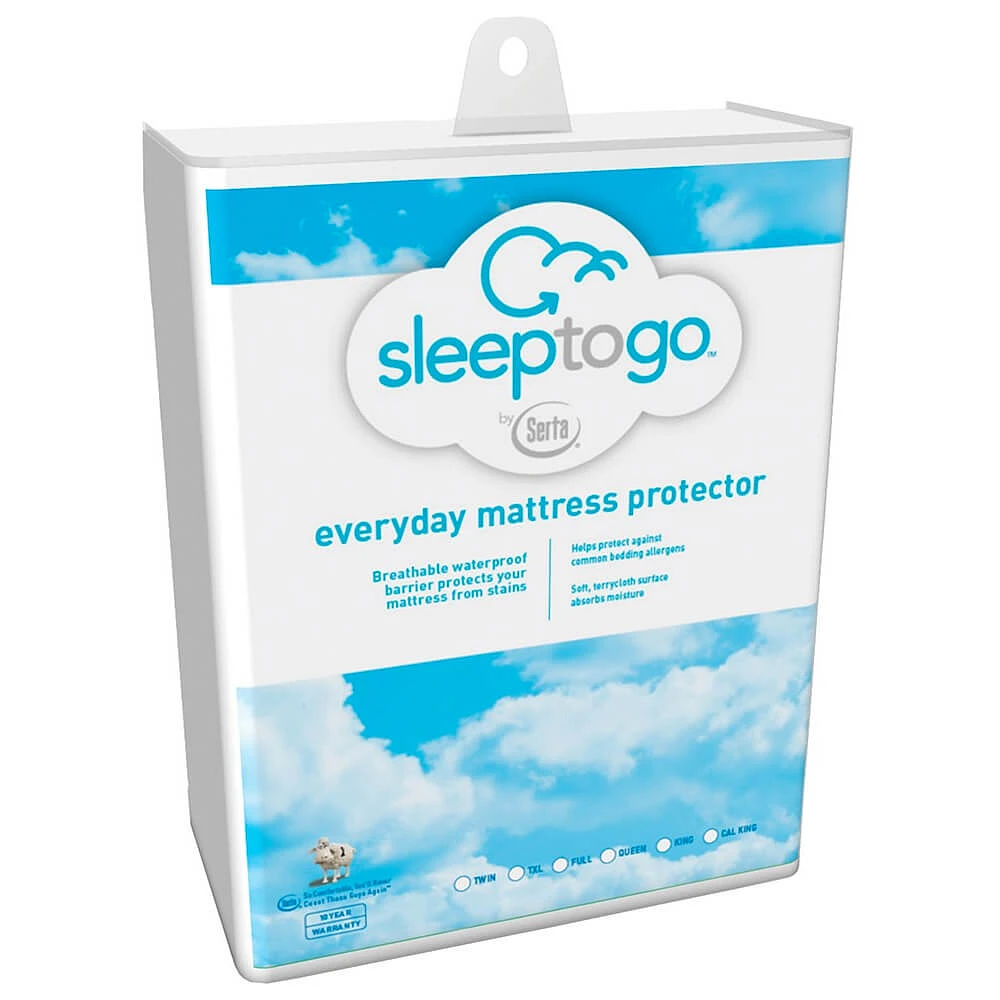 Serta SLEEP2GOT Sleep to Go Everyday Mattress Protector - Twin | Electronic Express