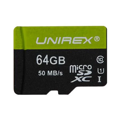 Unirex UMS645MUHS1 64GB MicroSDHC Card | Electronic Express