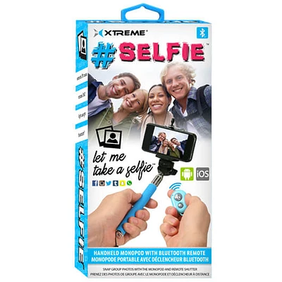 Xtreme 51965 Bluetooth Selfie Stick - Blue | Electronic Express