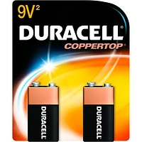 Duracell MN1604B2Z Coppertop 2/Pack Alkaline 9 Volt Batteries | Electronic Express