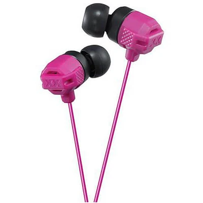 JVC XX Xtreme Bass Earbuds, Pink | Electronic Express