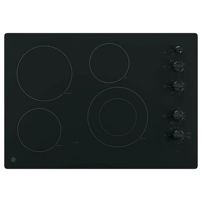 GE JP3530DJBB 30 Inch Black Electric Cooktop | Electronic Express