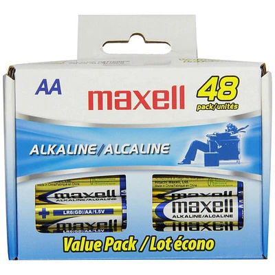 Maxell 723443-OBX 48 Pack of AA Batteries | Electronic Express