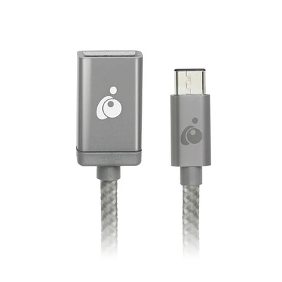IOGEAR G2LUC3CAFSG Charge & Sync USB-C to USB-A Adapter - Space Gray - OPEN BOX | Electronic Express