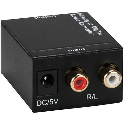 QVS RCASPDIF Stereo Analog to Digital S/PDIF Audio Converter - OPEN BOX | Electronic Express