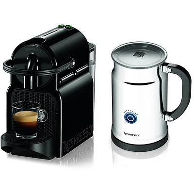 Nespresso A+D40-US-BK-NE Inissia Espresso Maker with Aeroccino - OPEN BOX A+D40USBKNE | Electronic Express