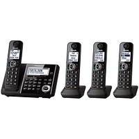 Panasonic KX-TGF344B Cordless Phone and Answering Machine - 4 Handsets OPEN BOX KXTGF344 | Electronic Express