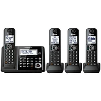 Panasonic KX-TGF344B Cordless Phone and Answering Machine - 4 Handsets OPEN BOX KXTGF344 | Electronic Express