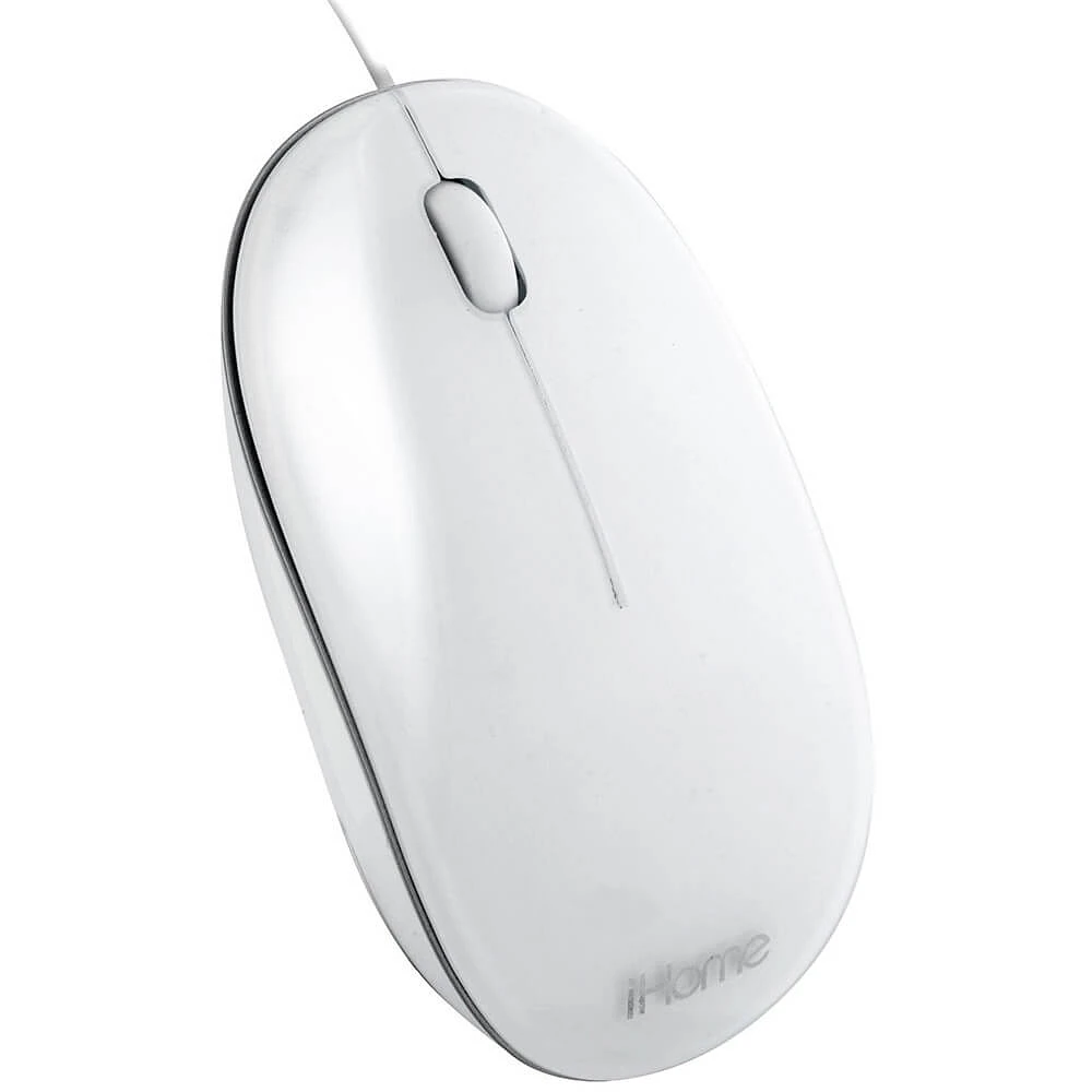 iHome IMAC-M100W Wired Mac Mouse - White | Electronic Express