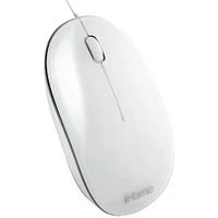 iHome IMAC-M100W Wired Mac Mouse - White | Electronic Express