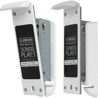 Flexson FLXP1WB2011 White Wall Mount Pair for Sonos PLAY:1 | Electronic Express
