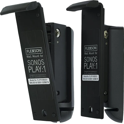 Flexson FLXP1WB2021 Black Wall Mount Pair for Sonos PLAY:1 | Electronic Express