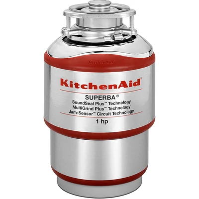 KitchenAid KCDS100T 1HP Continuous Feed Food Waste Disposer | Electronic Express