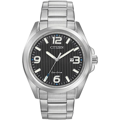 Citizen Chandler Mens Eco-Drive Stainless Steel Watch - 43mm | Electronic Express