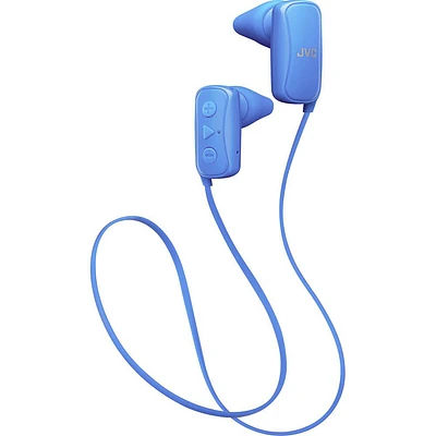 JVC HA-F250BTA Gummy Wireless In-Ear Headphones - Blue - OPEN BOX HAF250BTA | Electronic Express