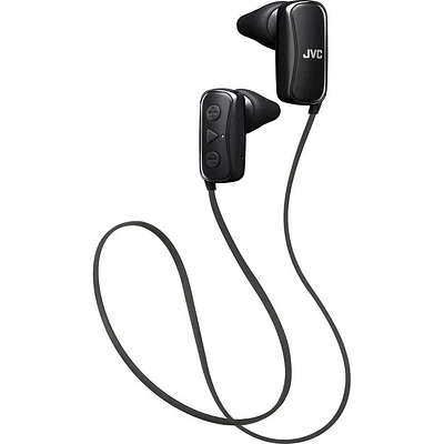 JVC HAF250BTB-OBX Gummy Wireless In-Ear Headphones - Black | Electronic Express