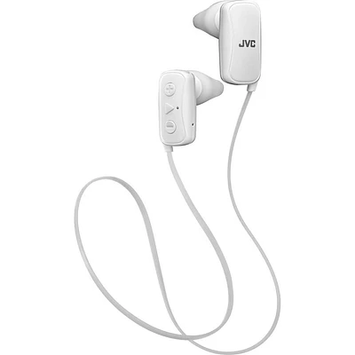 JVC HA-F250BTW Gummy Wireless In-Ear Headphones - White - OPEN BOX HAF250BTW | Electronic Express