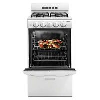 Amana AGG222VDW 2.6 Cu. Ft. Freestanding White Gas Range | Electronic Express